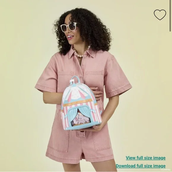 Loungefly Dumbo Exclusive Circus Tent Light Up Mini Backpack & Wallet - Picture 3 of 12